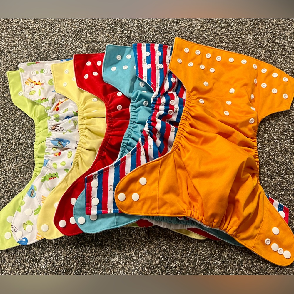 Pocket Diaper Lot - One Size Lot (7) Snap